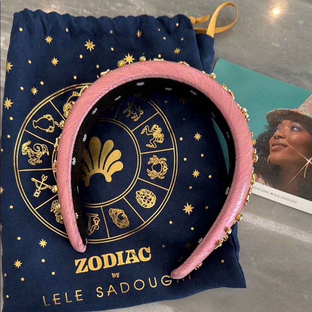 Lele Sadoughi Pink Zodiac Headband